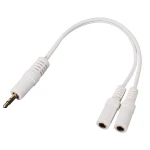 Cable divisor de sonido para iPod y reproductor MP3 compatible y práctico