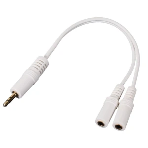 Cable divisor de sonido para iPod y reproductor MP3 compatible y práctico
