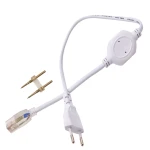 Cable enchufe alimentación para tira led 220v AC con protección IP65