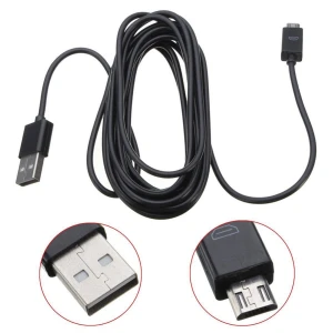 Cable Micro USB 3 Metros para Mando PS4 y Xbox One - Carga y Juega