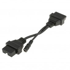 12pin Obd1 To 16pin Obd2 Diagnostic Cable Compatible With Mitsubishi Hyundai Obdii Adapter Connector