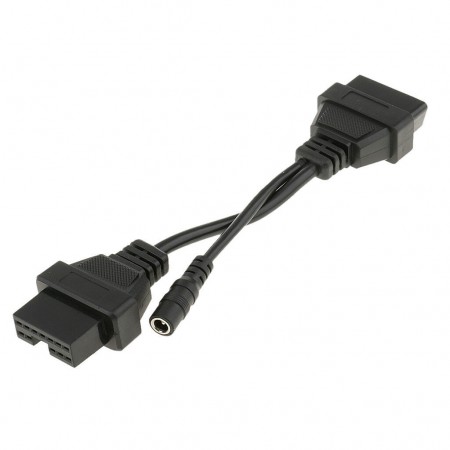 12Pin OBD1 a 16Pin OBD2 Cable Diagnostico compatible con Mitsubishi Hyundai OBDII Adaptador Conector