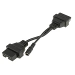 Cable OBD1 a OBD2 para Mitsubishi y Hyundai - Adaptador Diagnóstico 12Pin a 16Pin