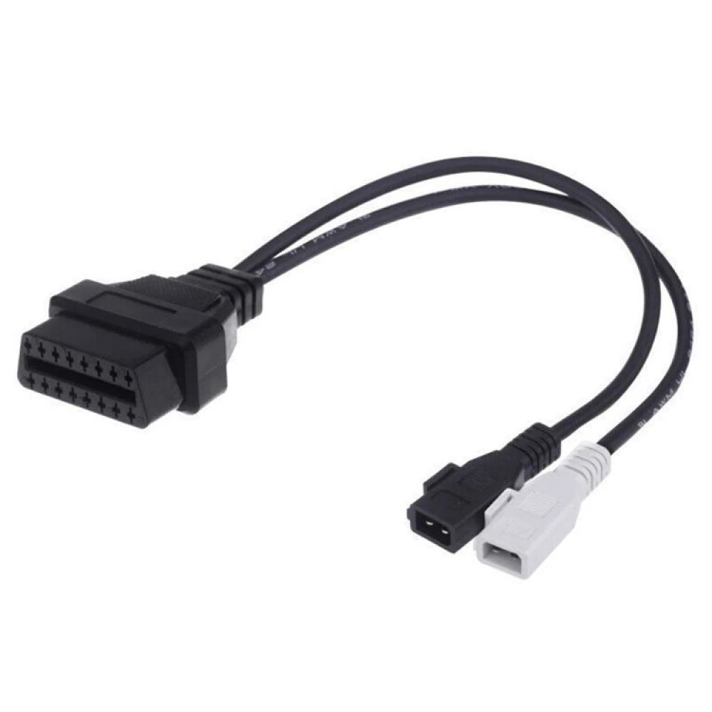 Cable OBD2 2x2 a 16 Pin compatible con VW Audi Seat Skoda VAG Adaptador