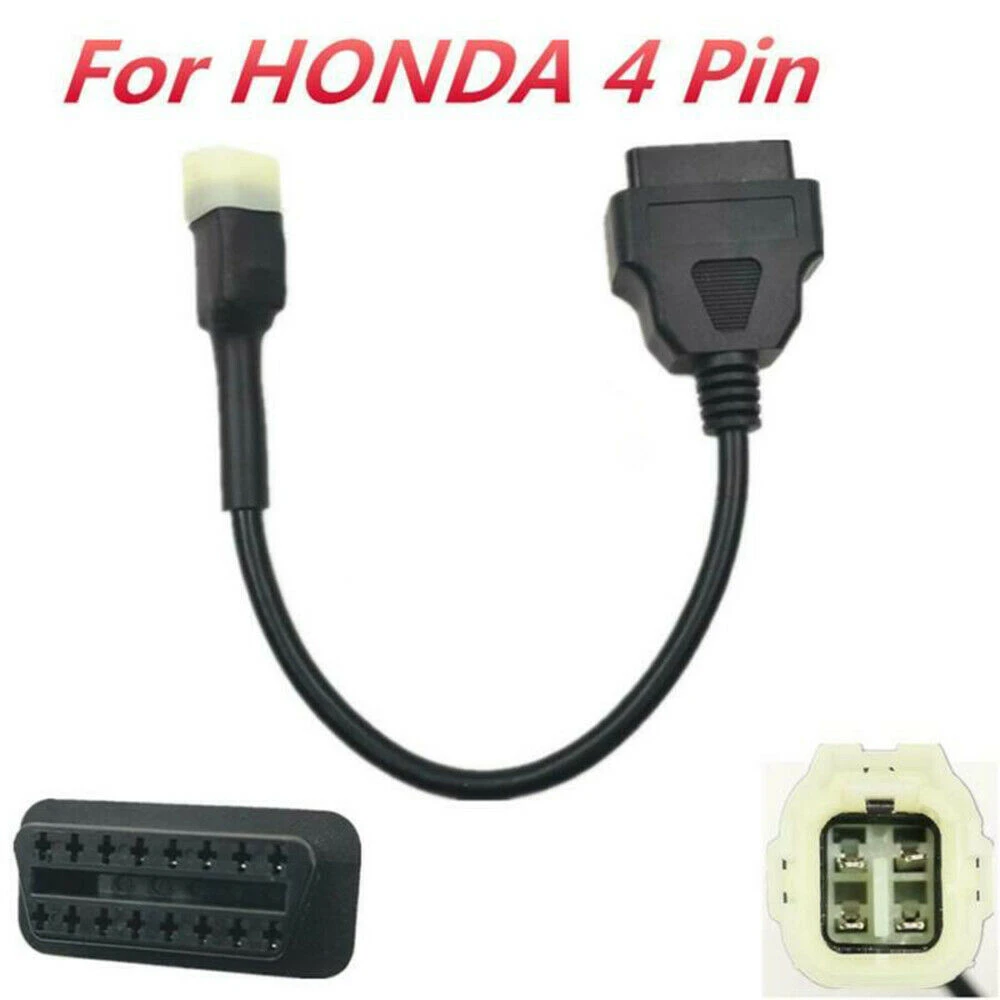 Cable OBD2 a 4 Pin para Moto Honda - Adaptador Diagnóstico de Alta Calidad