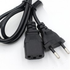 1.2 M Power Supply Cable With 2-Pin Flat Plug And Straight C13 Connector For Pc 