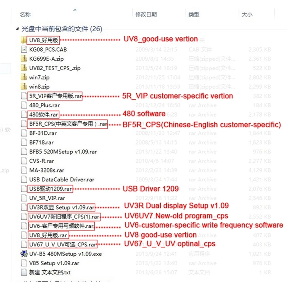 Vista del cable programación Baofeng USB con conectores 2,5 mm y 3,5 mm
