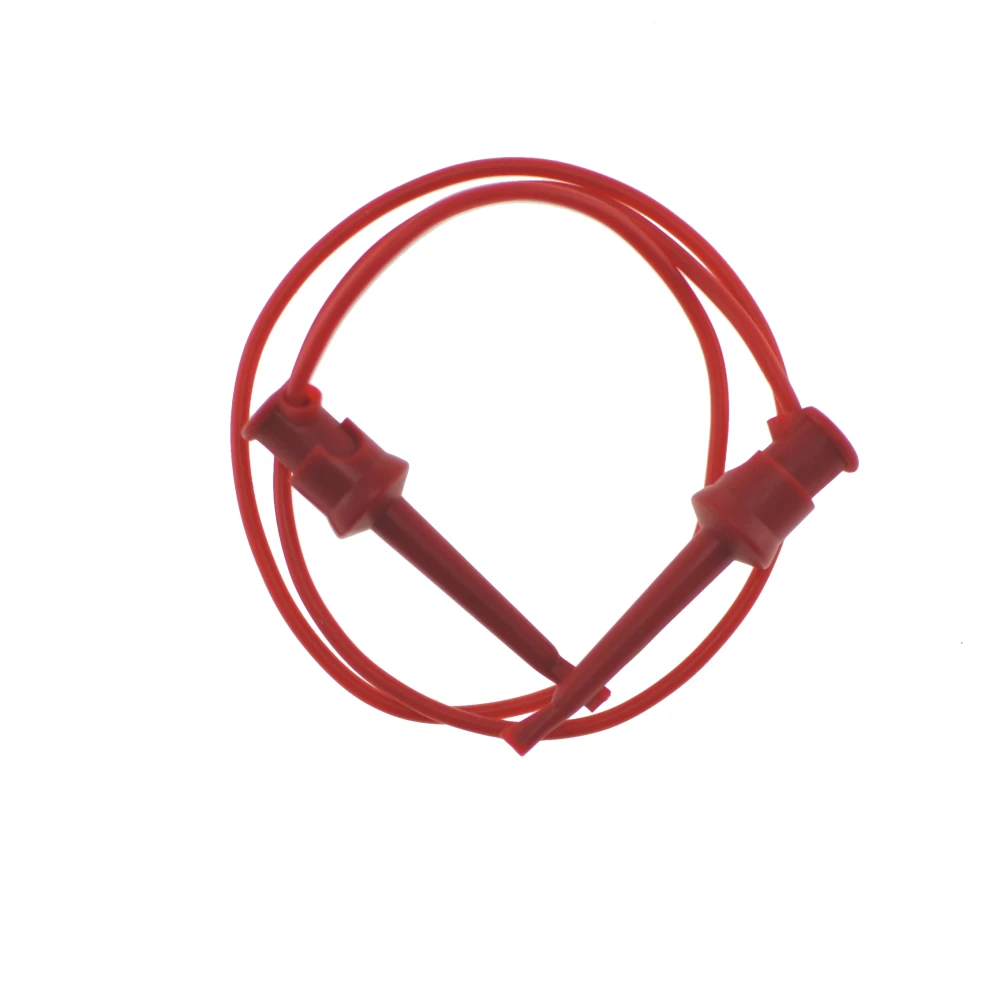 Cable test clip 50 cm rojo TL2218 - Cable silicona 20 AWG para medición electrónica