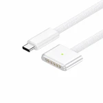 Cable USB-C a MagSafe 3 140W para MacBook Pro y Air - 2 m trenzado, Blanco