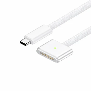 Cable USB-C a MagSafe 3 140W para MacBook Pro y Air - 2 m trenzado, Blanco