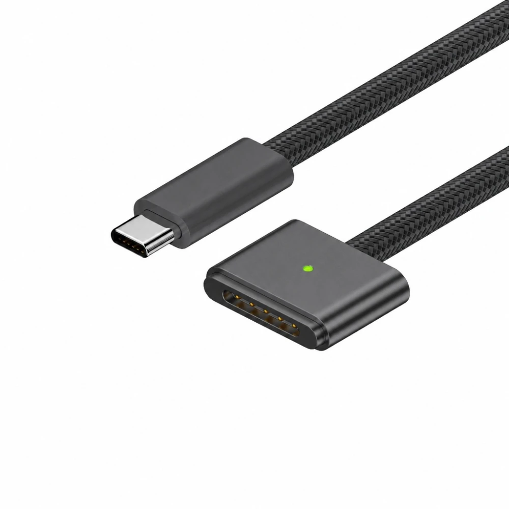 Cable USB-C a MagSafe 3 140W para MacBook Pro y Air - 2 m trenzado, Gris Espacial