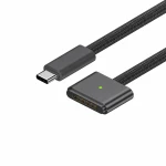 Cable USB-C a MagSafe 3 140W para MacBook Pro y Air - 2 m trenzado, Gris Espacial