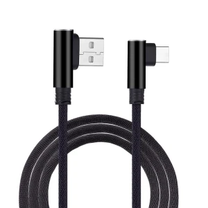 Cable USB Tipo-C para móvil carga rápida 1m en nailon resistente y negro