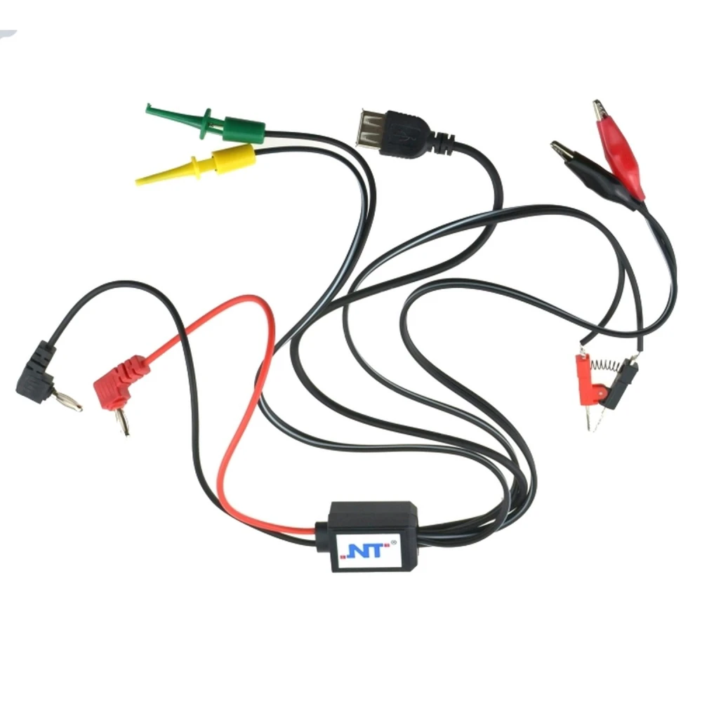 Cables fuente alimentacion regulable Excel con USB, pinzas cocodrilo y clips