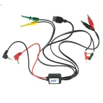 Cables fuente alimentacion regulable Excel con USB, pinzas cocodrilo y clips