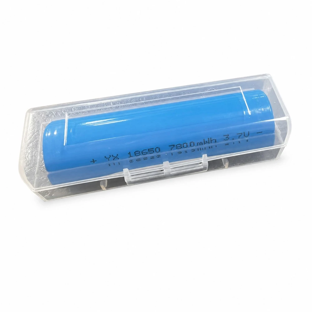 Caja Portabaterías 1× 18650 Plástico Transparente Antipolvo Protección Individual