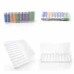 Caja Soporte Portabaterías 10× 18650 Plástico Transparente Gran Capacidad