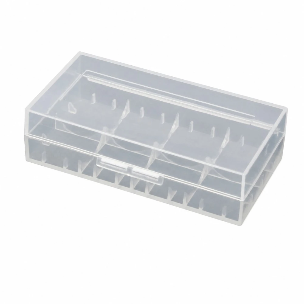 Caja Soporte Portabaterías 2× 20700 21700 Plástico Transparente Almacenamiento