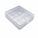 Caja Soporte Portabaterías 4× 18650 Plástico Transparente Almacenamiento Protección