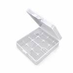 Caja Soporte Portabaterías 4× 18650 Plástico Transparente Almacenamiento Protección