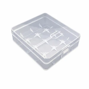 satkit Caja Soporte Portabaterías 4× 18650 Plástico Transparente Almacenamiento Protección