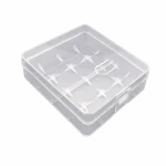 Caja Soporte Portabaterías 4× 18650 Plástico Transparente Almacenamiento Protección