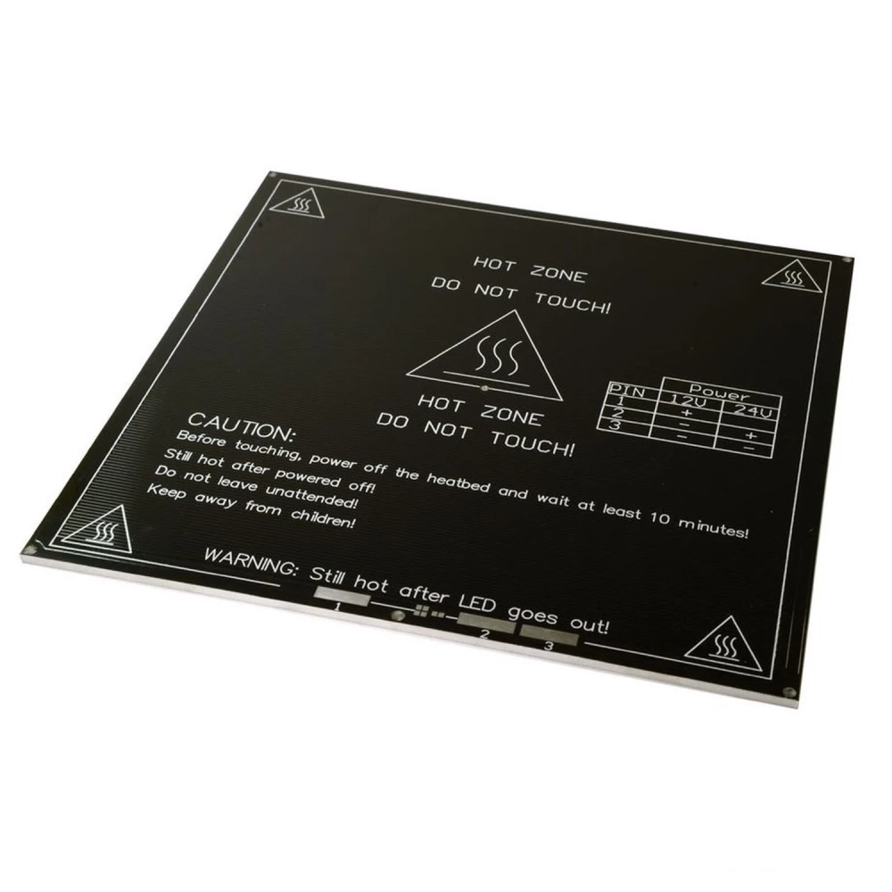Cama calefactada aluminio MK3 200x200 para impresora 3D Prusa - satkit