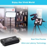 Capturadora de video HDMI USB 1080P para streaming, juegos y videoconferencias