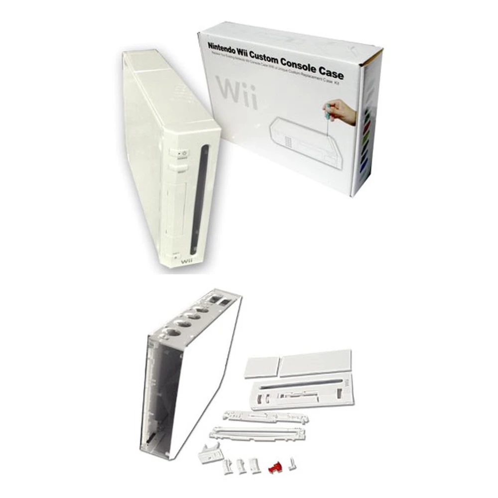 Carcasa Completa Nintendo Wii Blanca con Botones y Tornillos para Reparación