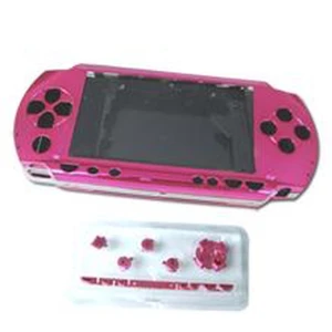 Carcasa completa PSP rosa con botones para reparación y personalización