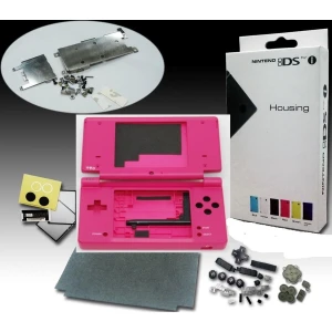 Carcasa para Nintendo DSi rosa - repuesto completo con botones y tornillos