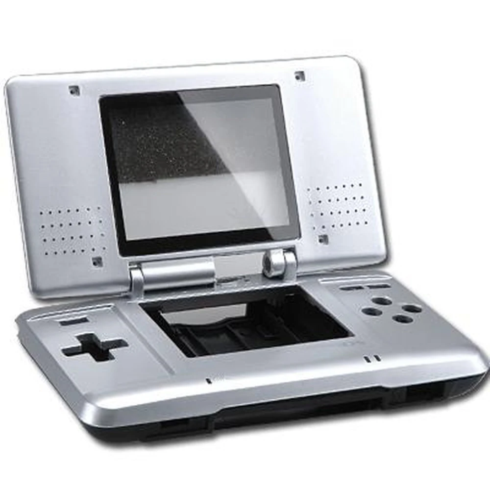 Carcasa recambio Nintendo DS color plata para reparación y mantenimiento