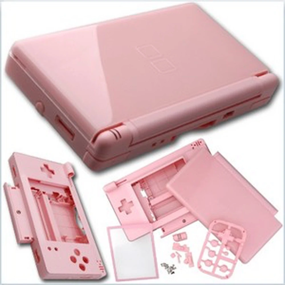 Carcasa recambio Nintendo DS Lite rosa para sustitución completa y personalización