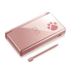 Carcasa Recambio para Nintendo DS Lite Nintendogs con diseño rosa metalizado