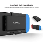 Vista lateral del cargador portátil Power Bank para Nintendo Switch