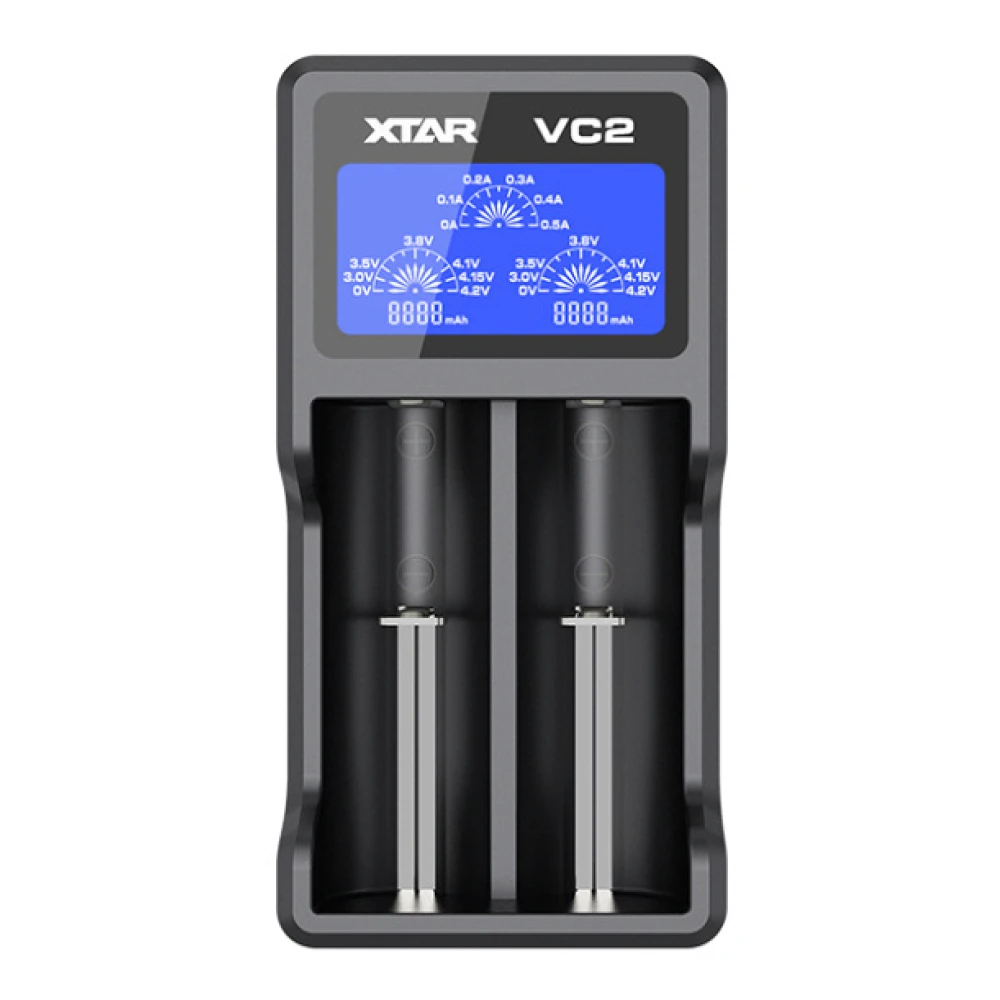 Cargador universal XTAR VC2 para batería Li-Ion con pantalla LCD
