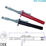 Clips aislados con gancho de sujeción catIII y conexión banana TL22380 Amass