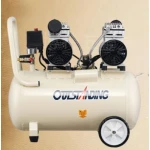 Compresor aire silencioso sin aceite 50L OTS550W x 2-50L con mangueras conectadas
