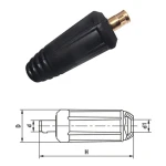 Conector Aereo Macho 50-70 para Cable Soldar 400A de Mlink