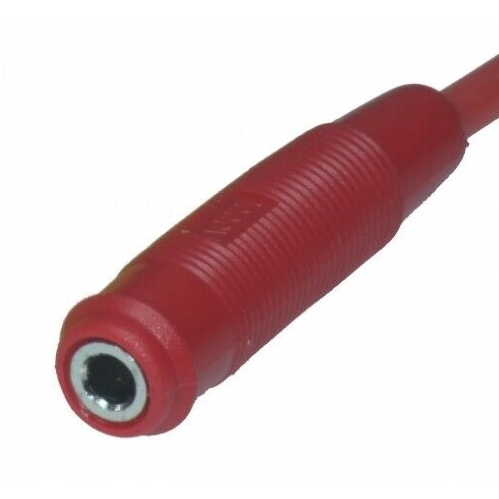 Conector banana hembra 4mm rojo BS4506 de Satkit para conexiones eléctricas