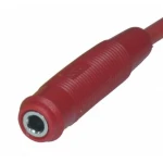 Conector banana hembra 4mm rojo BS4506 de Satkit para conexiones eléctricas