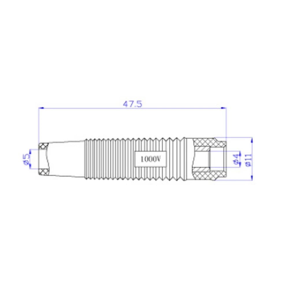 Vista del conector banana hembra 4mm rojo BS4506 en detalle