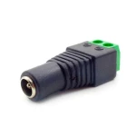 Conector borne hembra para tira led 12v DC de alimentación