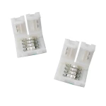 Conector clip LED 4 pin 10mm 5050 RGB para tiras LED - Fácil montaje