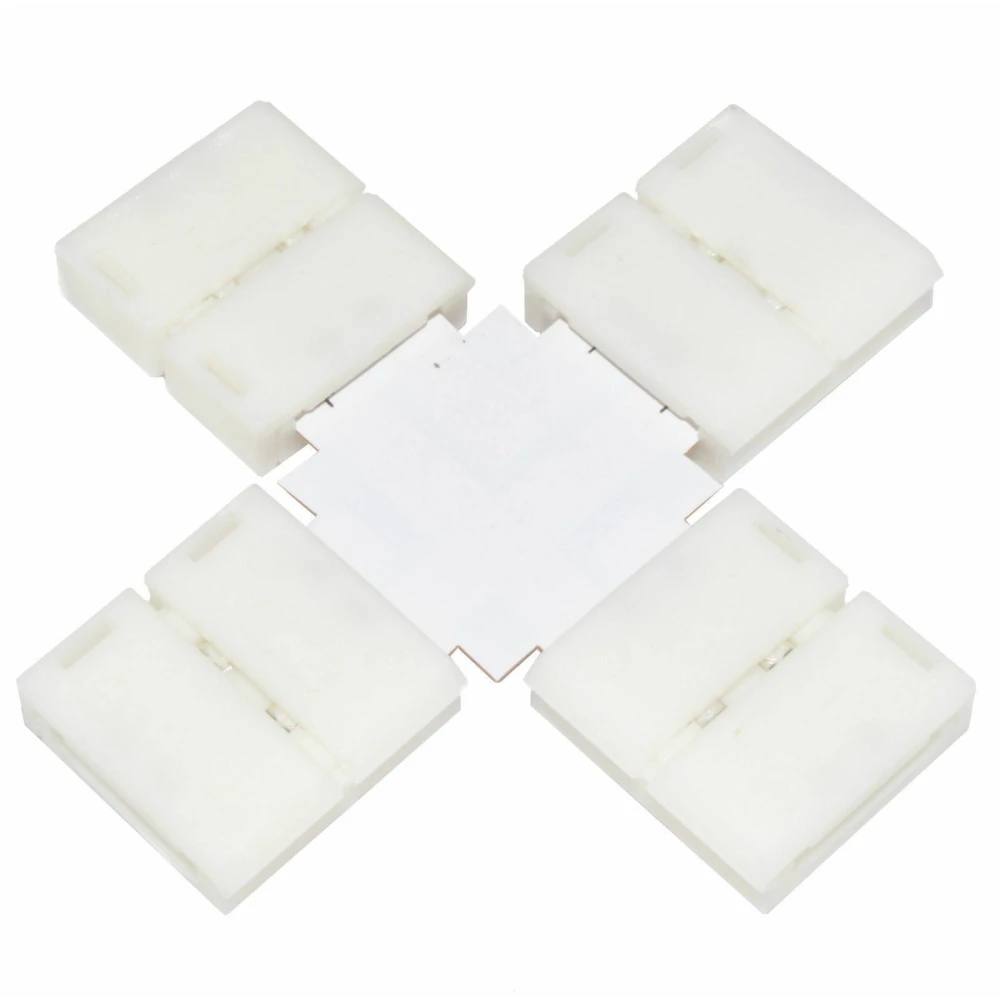 Conector de Clip LED Forma-X 10mm 4Pin 5050 RGB para Tira LED