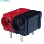 Conector de montaje superficial hembra banana 4mm BS4571 Amass para placas PCB