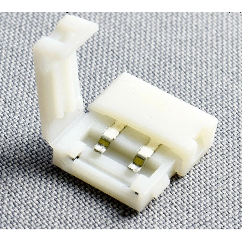 Conector LED 2 Pin 10mm 5050 para Tiras LED - Unión sin Soldar