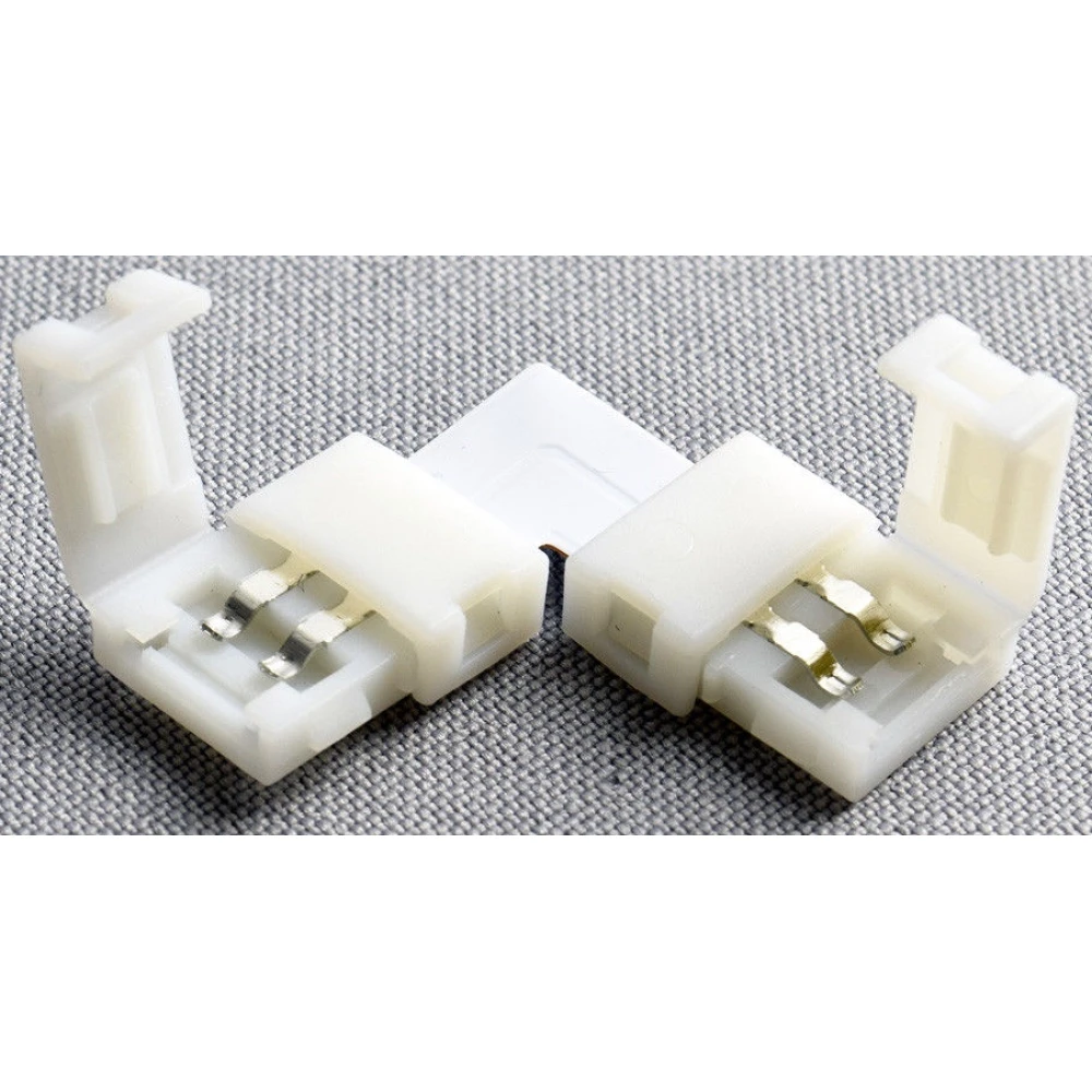 Conector LED Forma L 2 Pin 10mm 5050 para Tiras LED YourLed