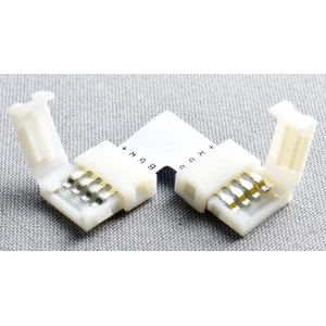 Conector LED Forma L 4 Pin 10mm 5050 RGB para Tiras LED YourLed