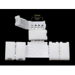Conector LED Forma T 4 Pin 10mm 5050 RGB para Tiras LED YourLed